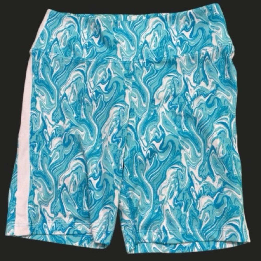 PINK Victoria's Secret Blue and White Athletic Shorts